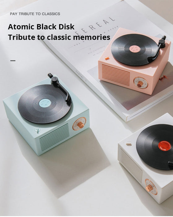 Retro aesthetic Bluetooth record player
