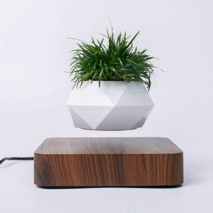 Floating and rotating plant pot holder