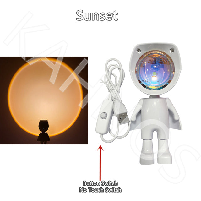 USB Astronaut Sunset Projector Lamp